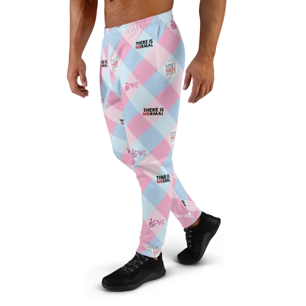 Disability Themed Small Patchwork (Men's Joggers) Pastel Colors