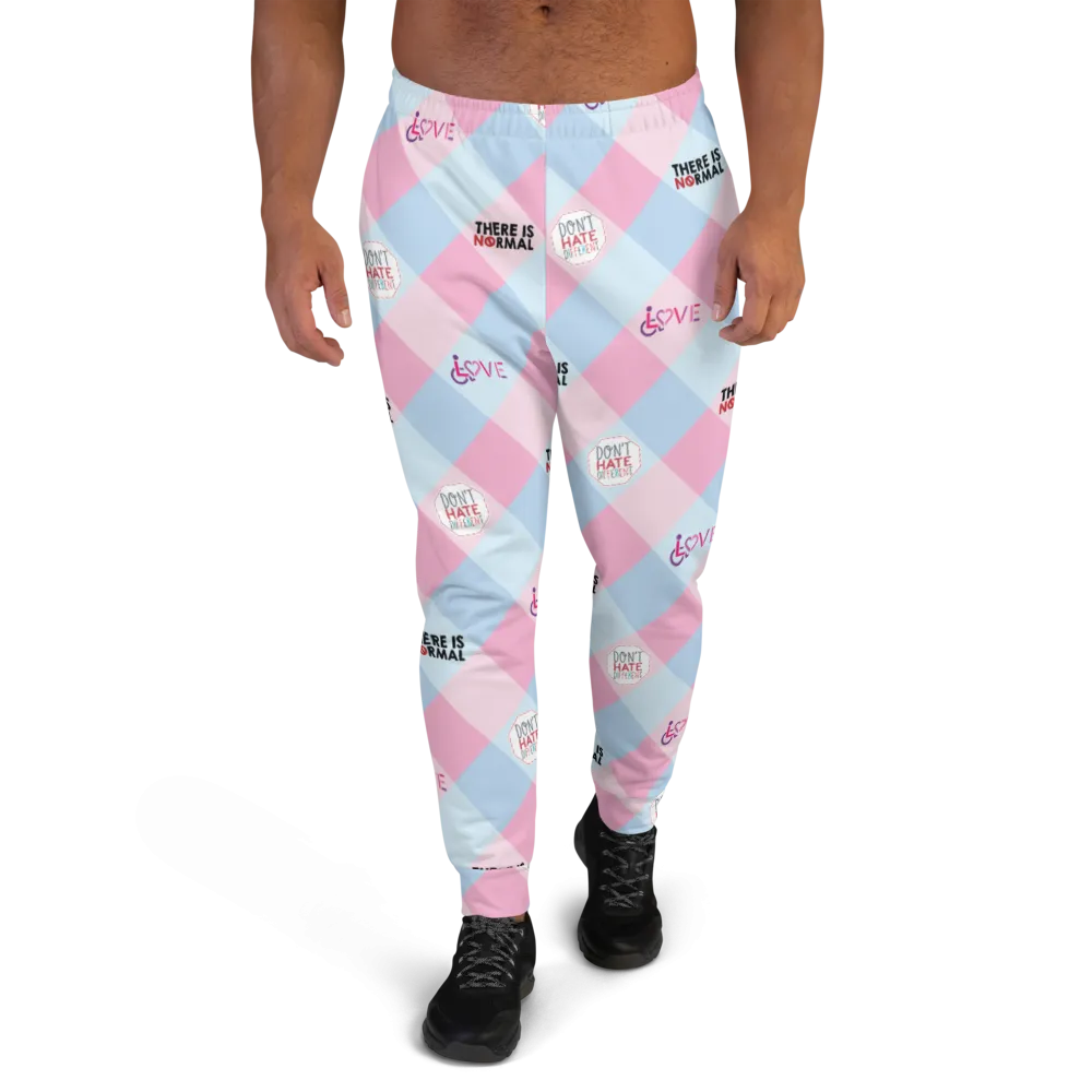 Disability Themed Small Patchwork (Men's Joggers) Pastel Colors
