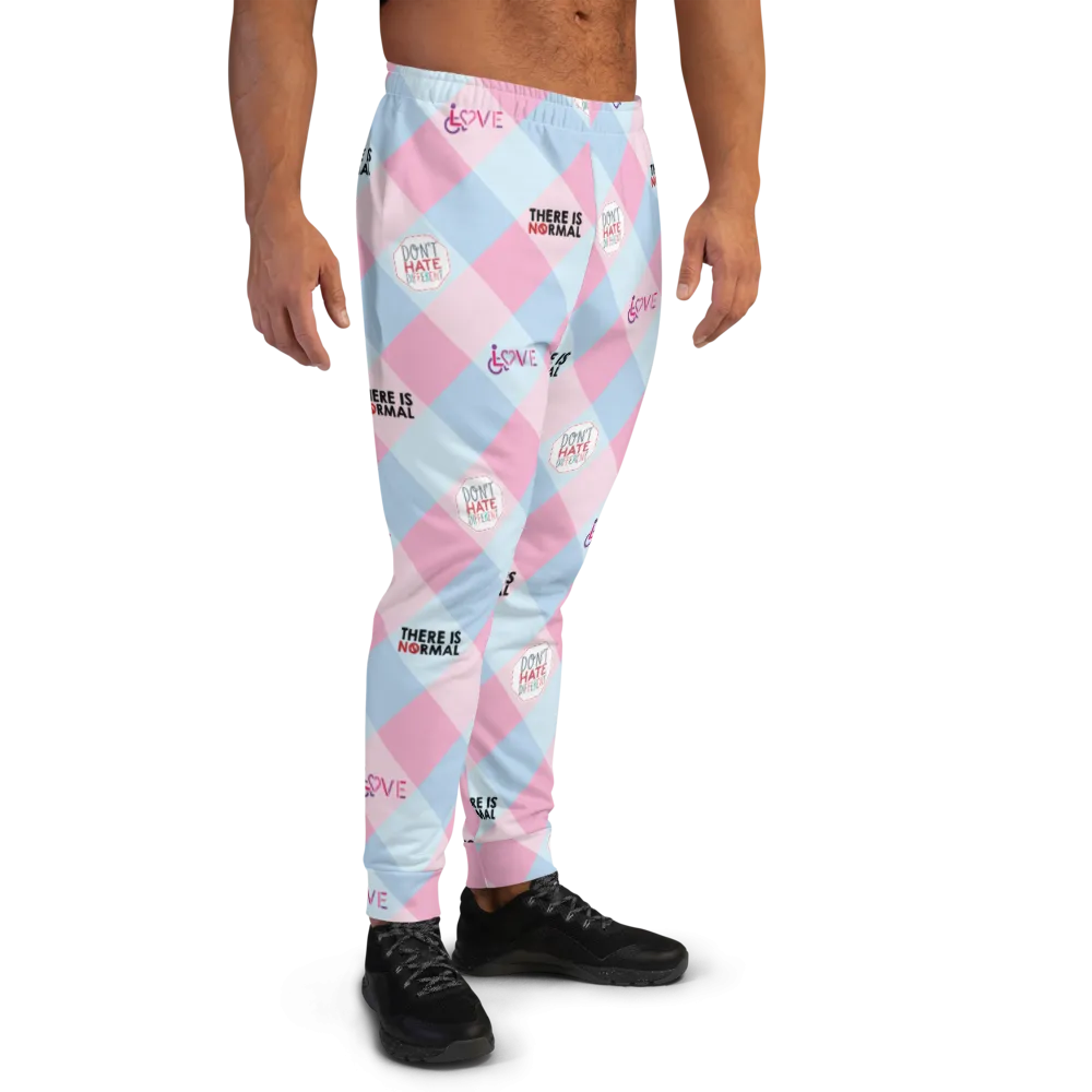 Disability Themed Small Patchwork (Men's Joggers) Pastel Colors