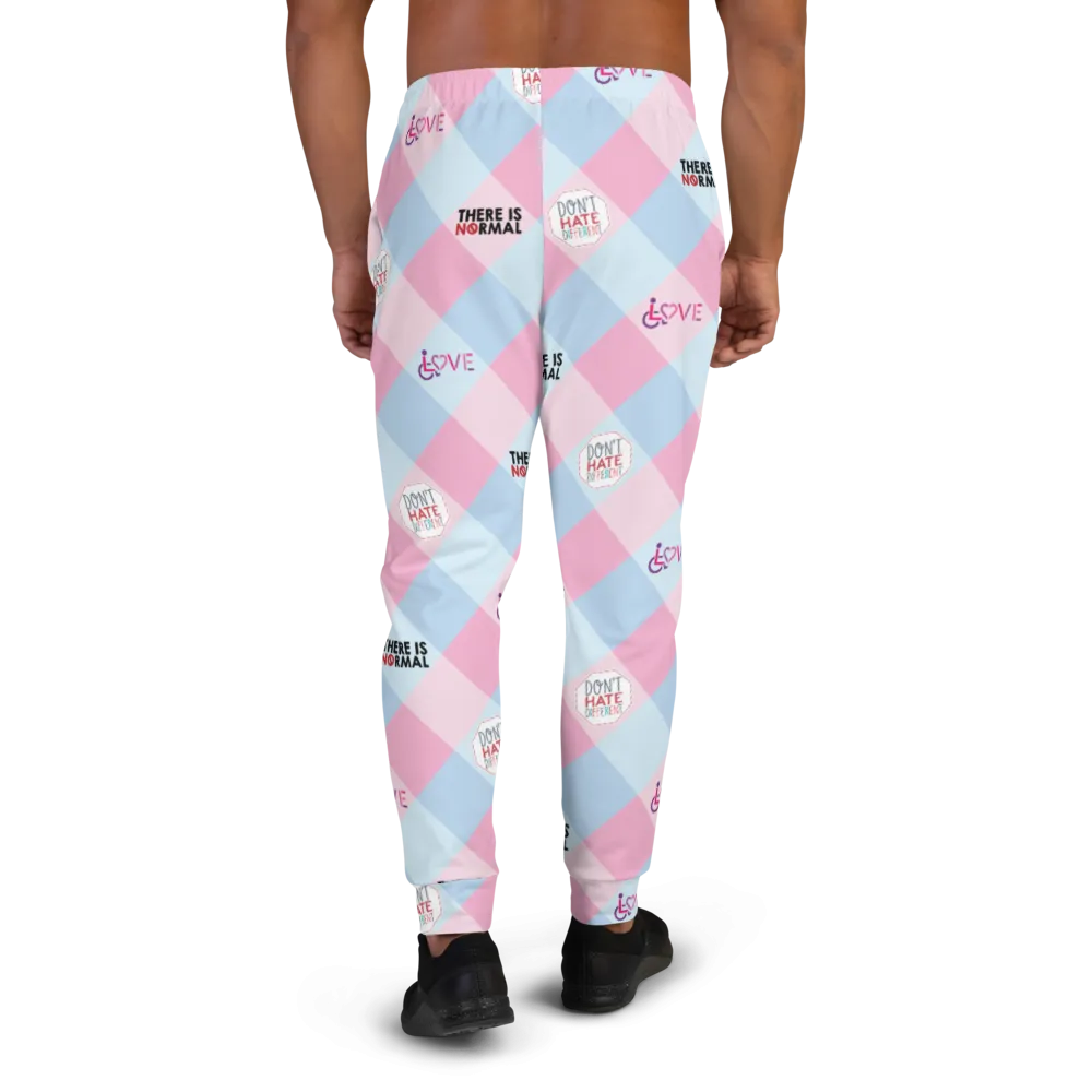 Disability Themed Small Patchwork (Men's Joggers) Pastel Colors