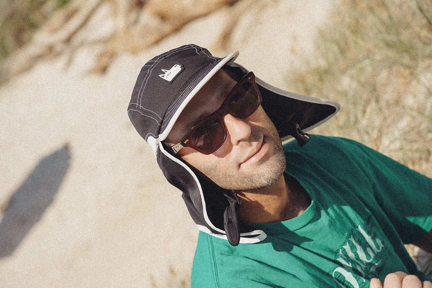 El Dingo Legionnaire Surf Cap - Black White