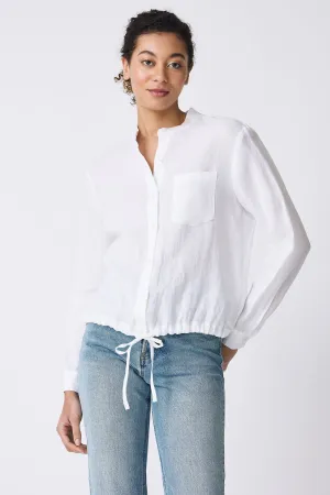 Ella Drawstring Shirt - White