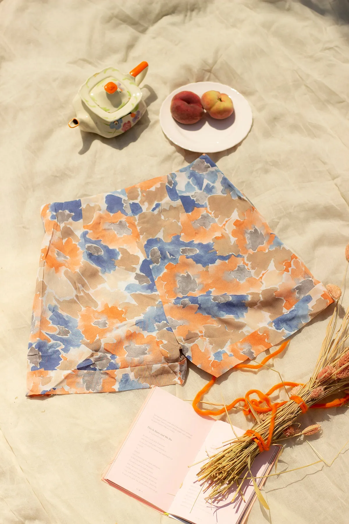 Floral High Waisted Floaty Shorts