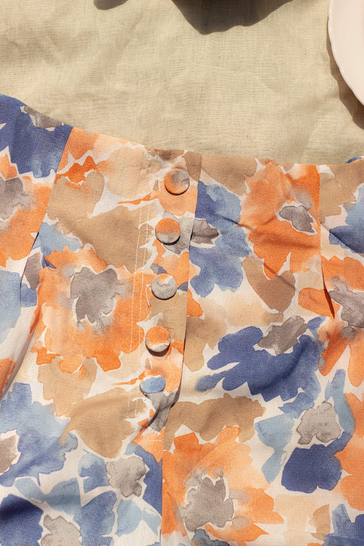 Floral High Waisted Floaty Shorts