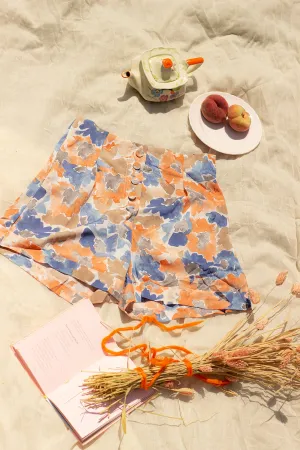Floral High Waisted Floaty Shorts