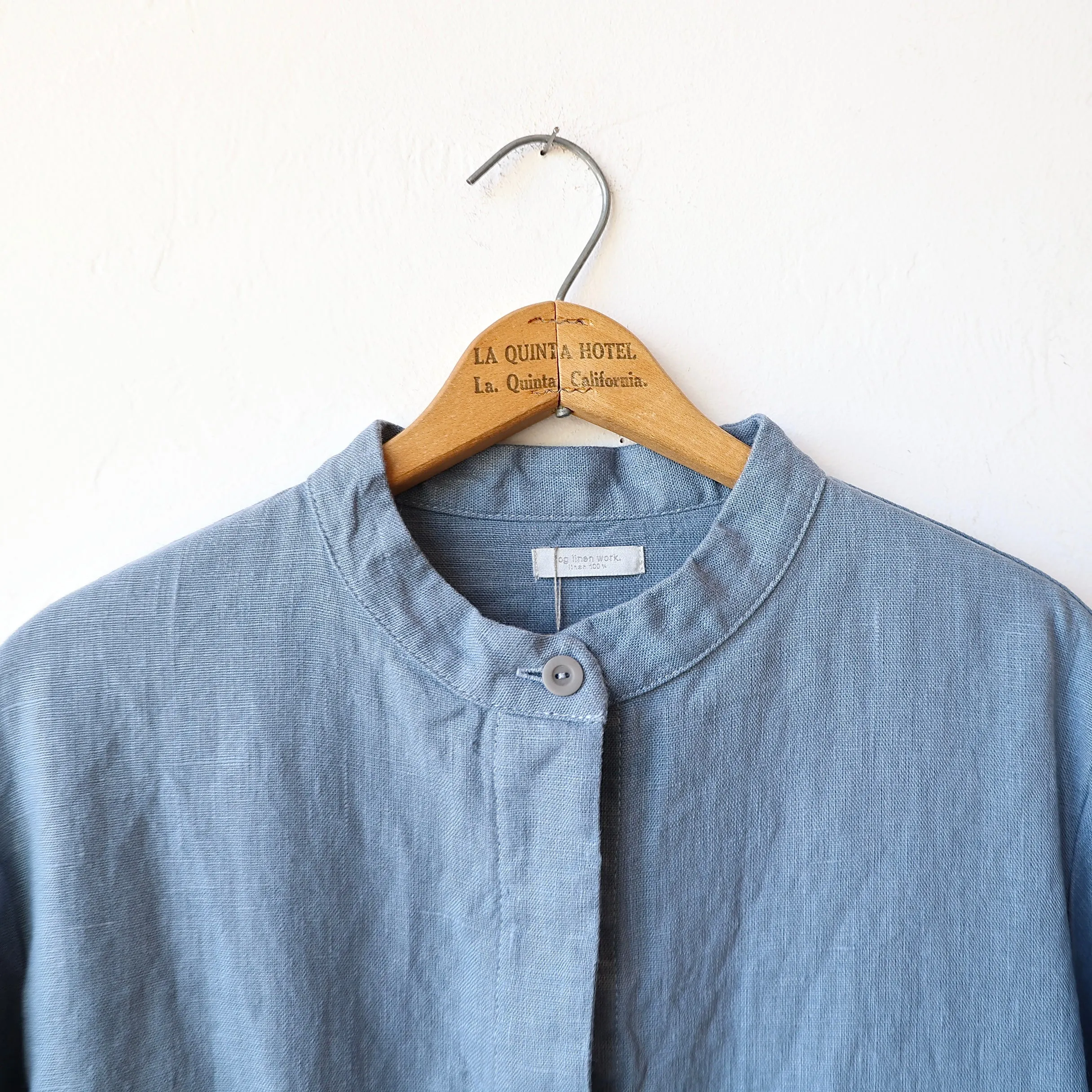 Fog Linen Easy Jacket - Cloud Blue