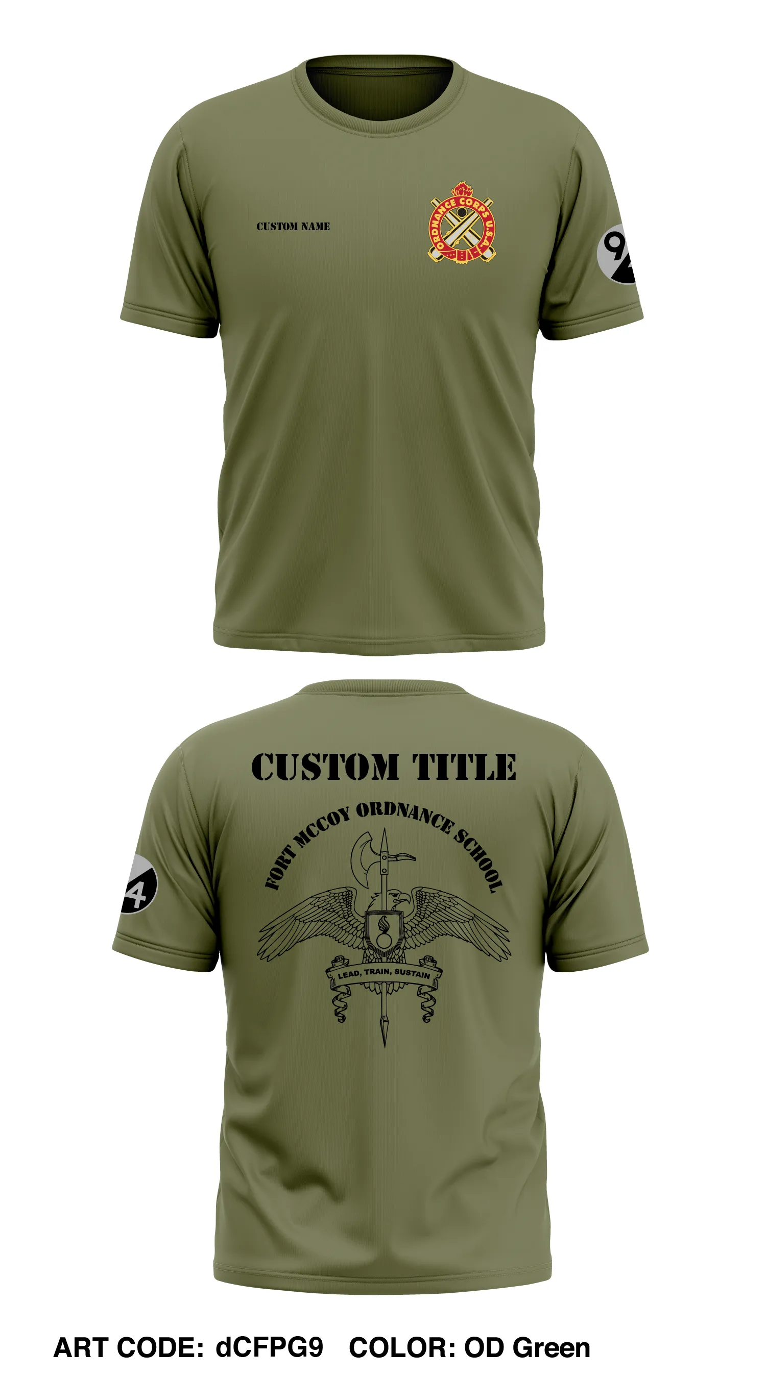 Fort McCoy Ordnance School Store 1 Core Men's SS Performance Tee - dCFPG9