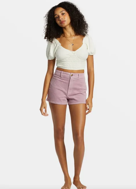 Free Fall Corduroy Shorts - Lilac Fog