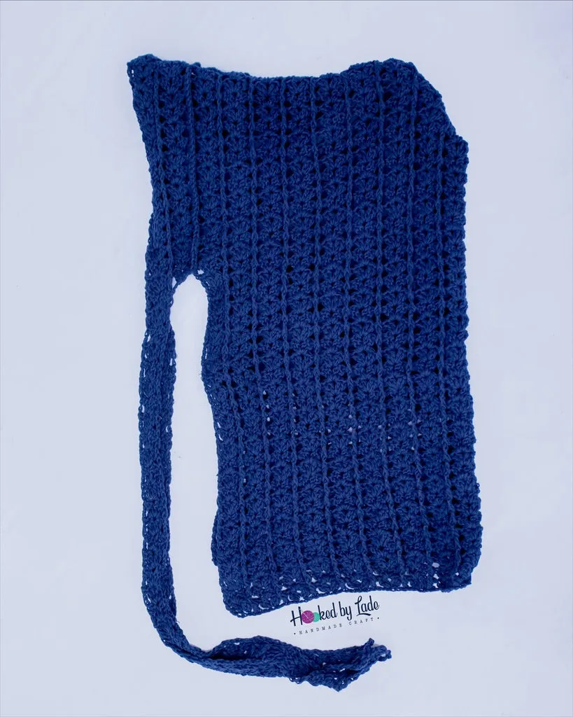 'Gèlè' Crochet Durag in Navy Blue