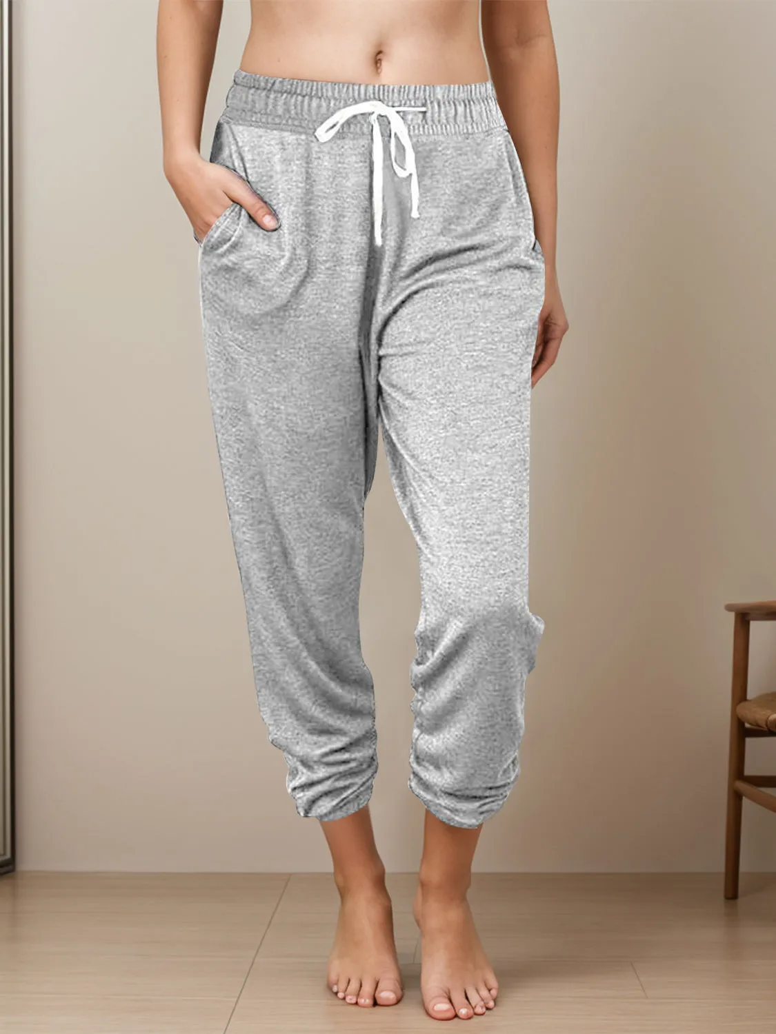 Hazel Blues® |  Drawstring Elastic Waist Joggers with Pockets