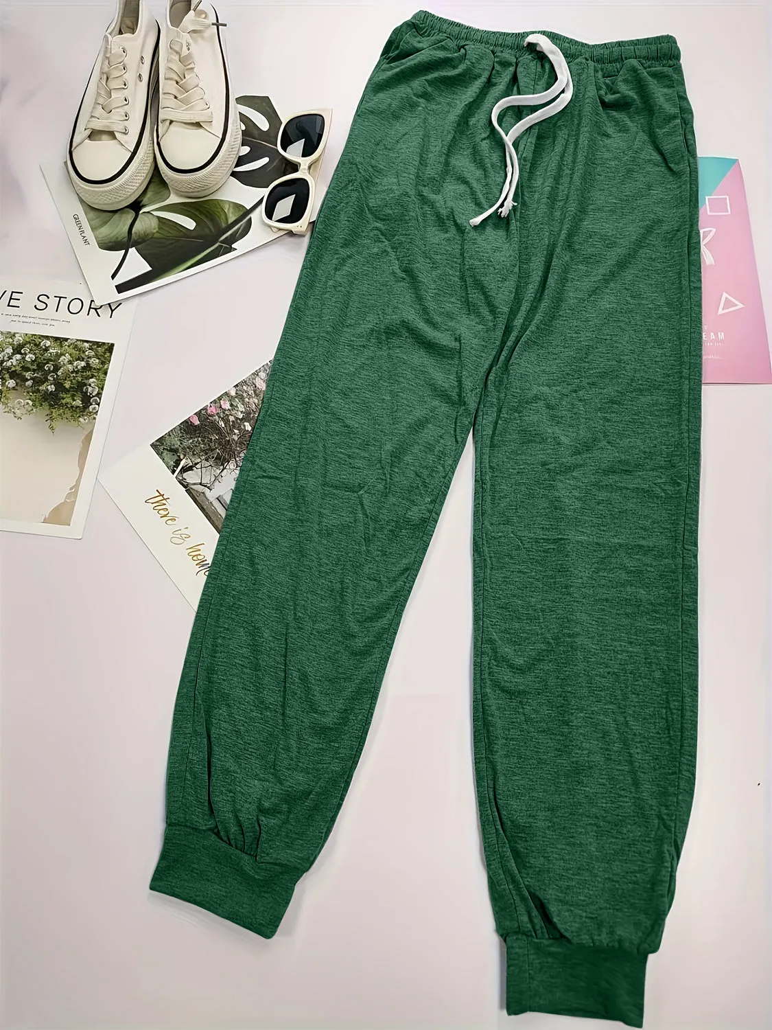 Hazel Blues® |  Drawstring Elastic Waist Joggers with Pockets
