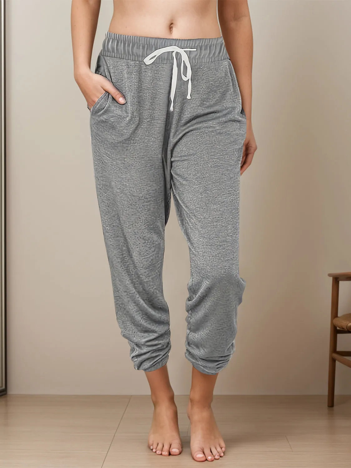 Hazel Blues® |  Drawstring Elastic Waist Joggers with Pockets