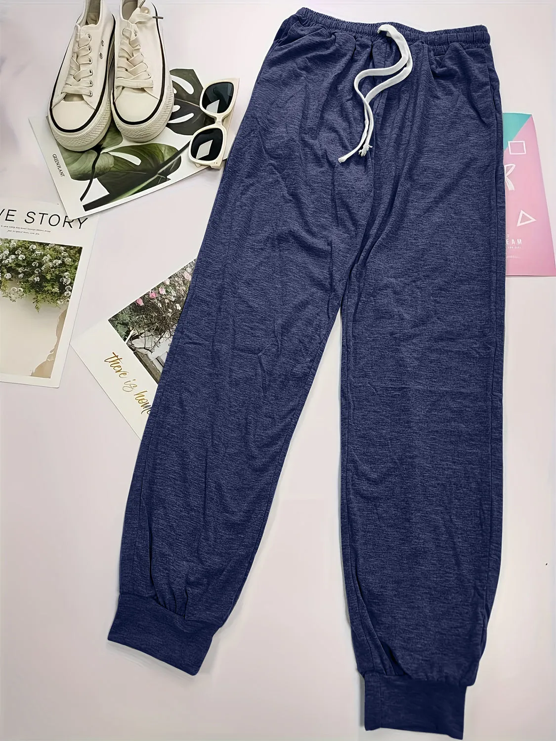 Hazel Blues® |  Drawstring Elastic Waist Joggers with Pockets
