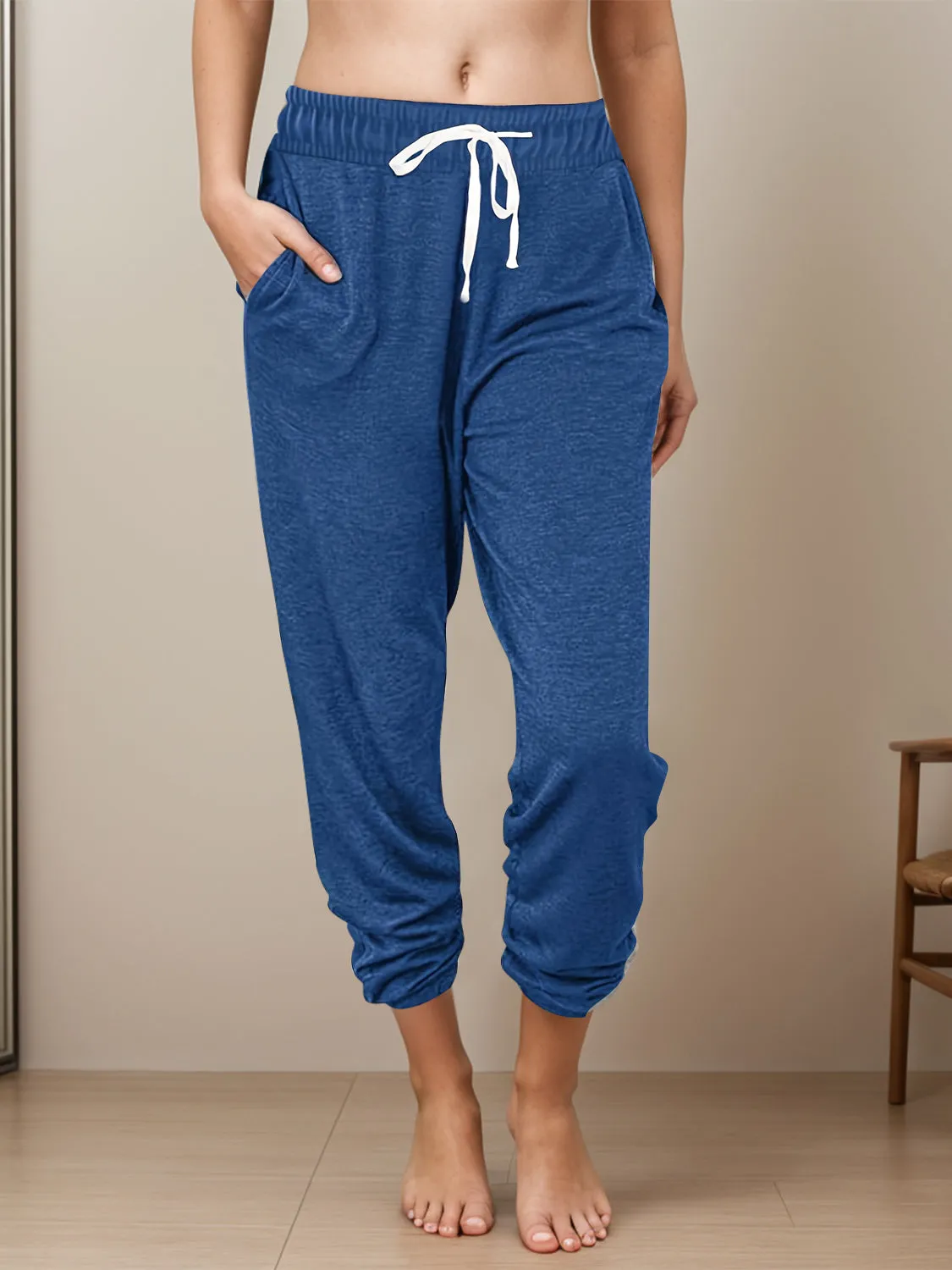 Hazel Blues® |  Drawstring Elastic Waist Joggers with Pockets