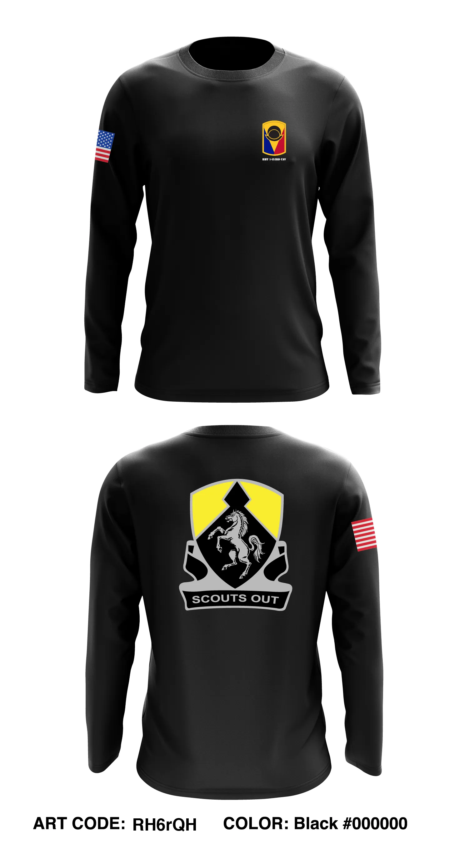HHT 1/153 CAV Core Men's LS Performance Tee - RH6rQH