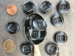 Italian Fancy Button Dark Navy 7/8" Vintage Sewing Button for Clothing / Designer Buttons by the piece & Wholesale 683