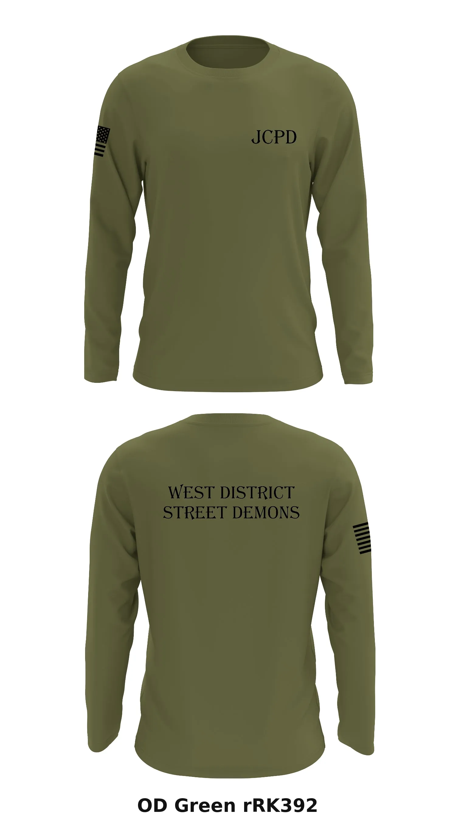 JCPD West District Street Demons   Store 1 Core Men's LS Performance Tee - rRK392