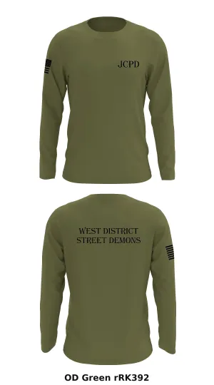 JCPD West District Street Demons   Store 1 Core Men's LS Performance Tee - rRK392