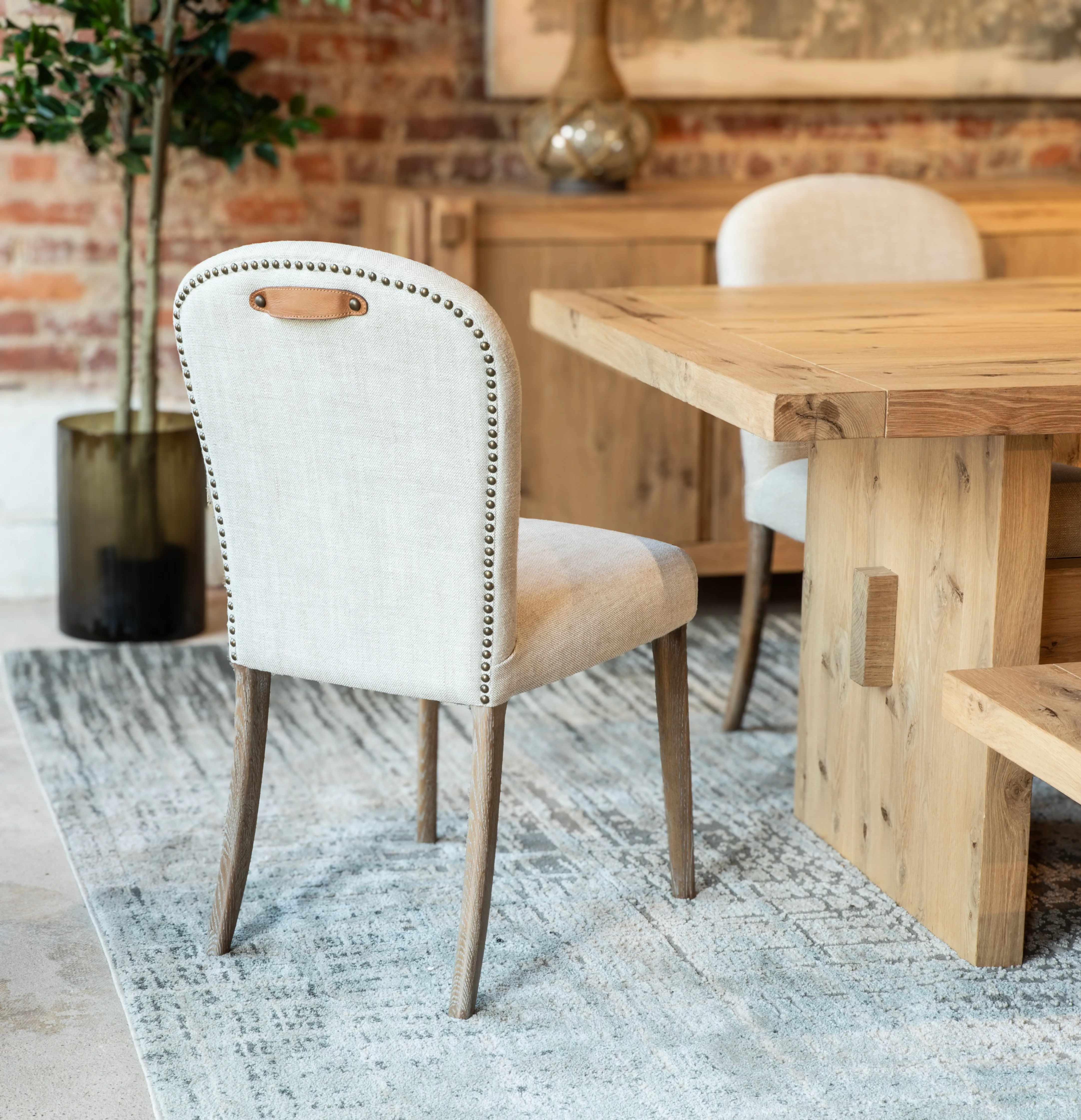 Jessie Dining Chair Beige Linen