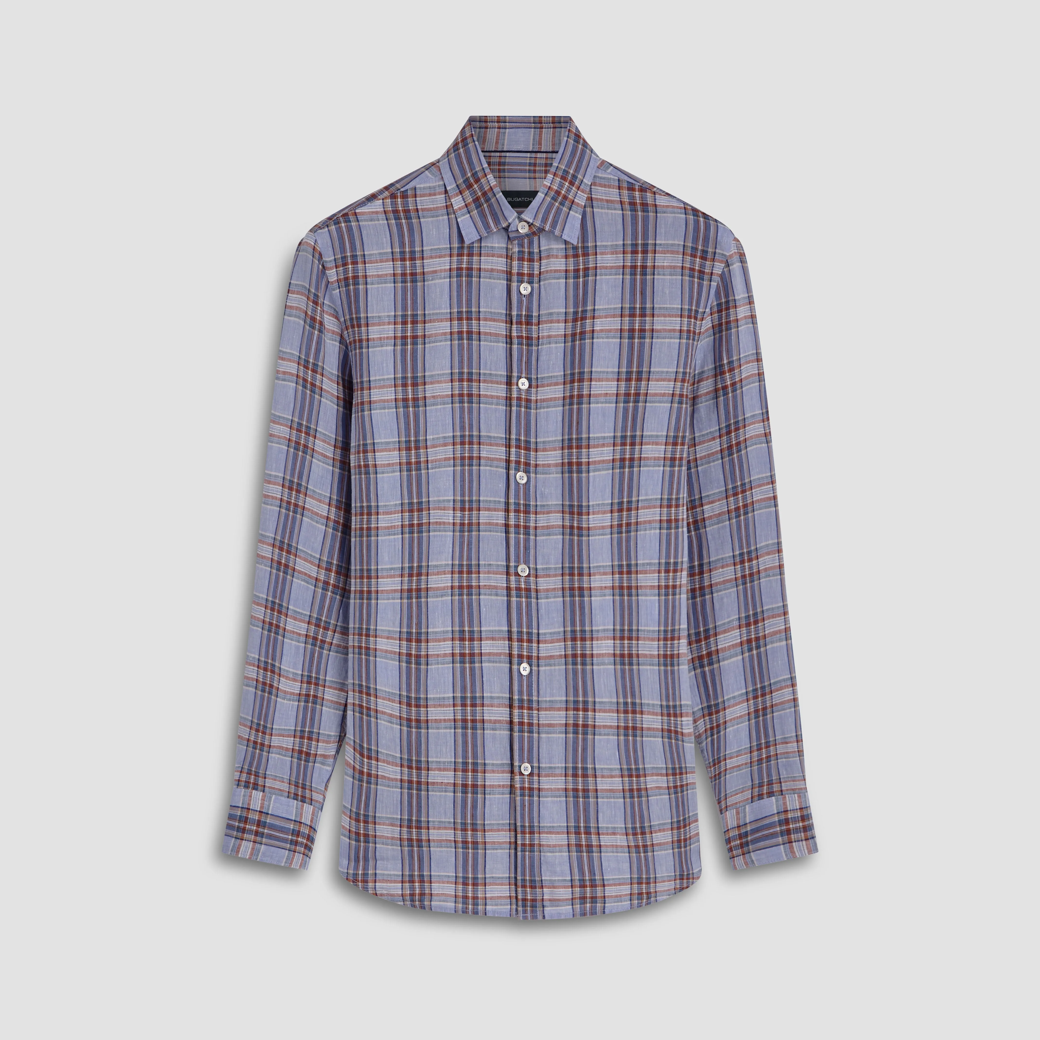 Julian Plaid Check Linen Shirt