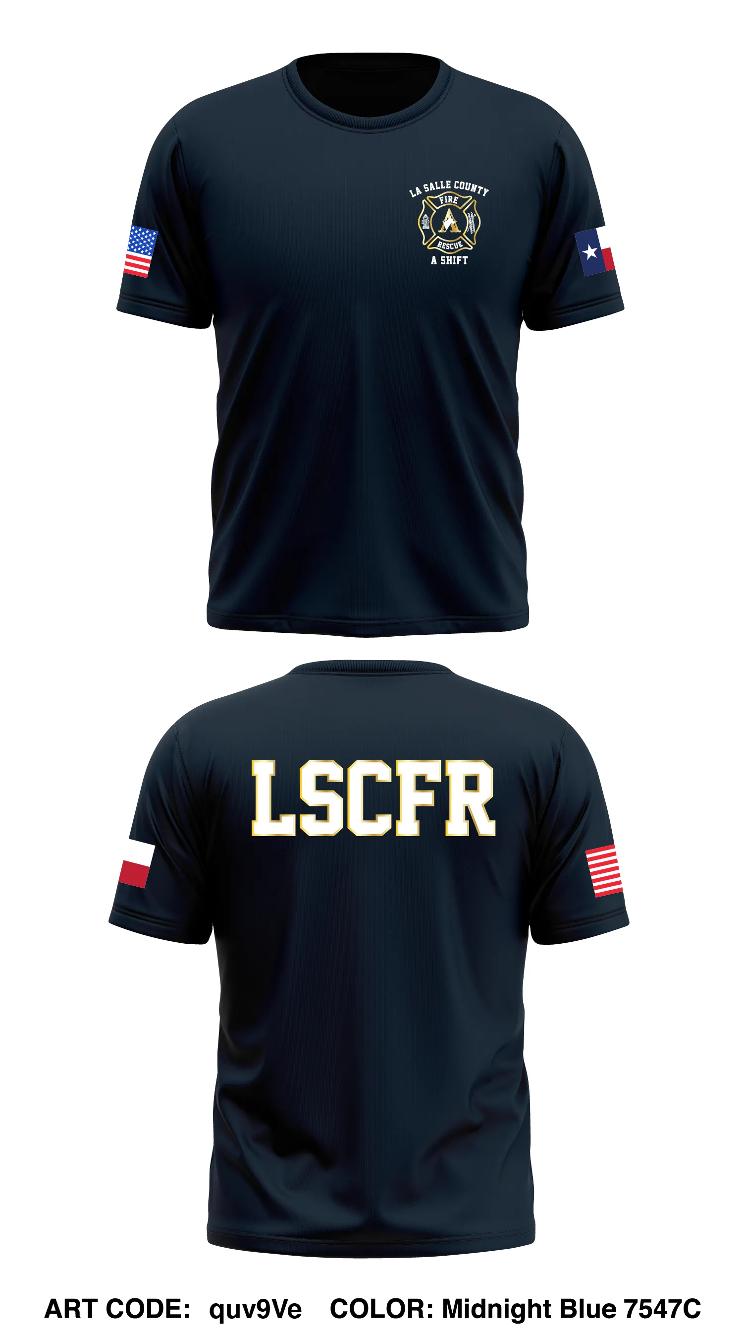 La Salle County Fire Rescue A Shift  Store 1 Core Men's SS Performance Tee - quv9Ve