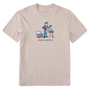 Life Is Good Men's Tee, Heather Almond (Size M)