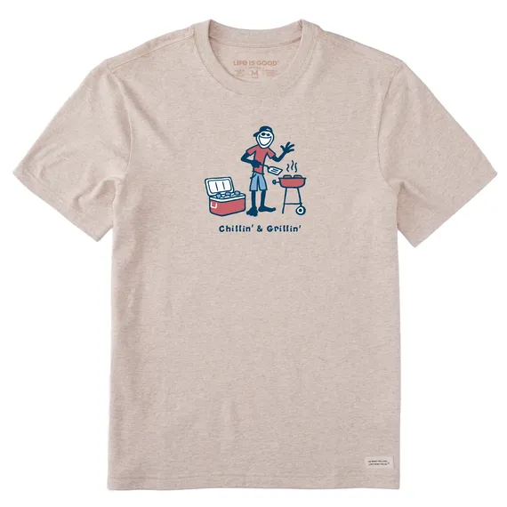Life Is Good Men's Tee, Heather Almond (Size M)