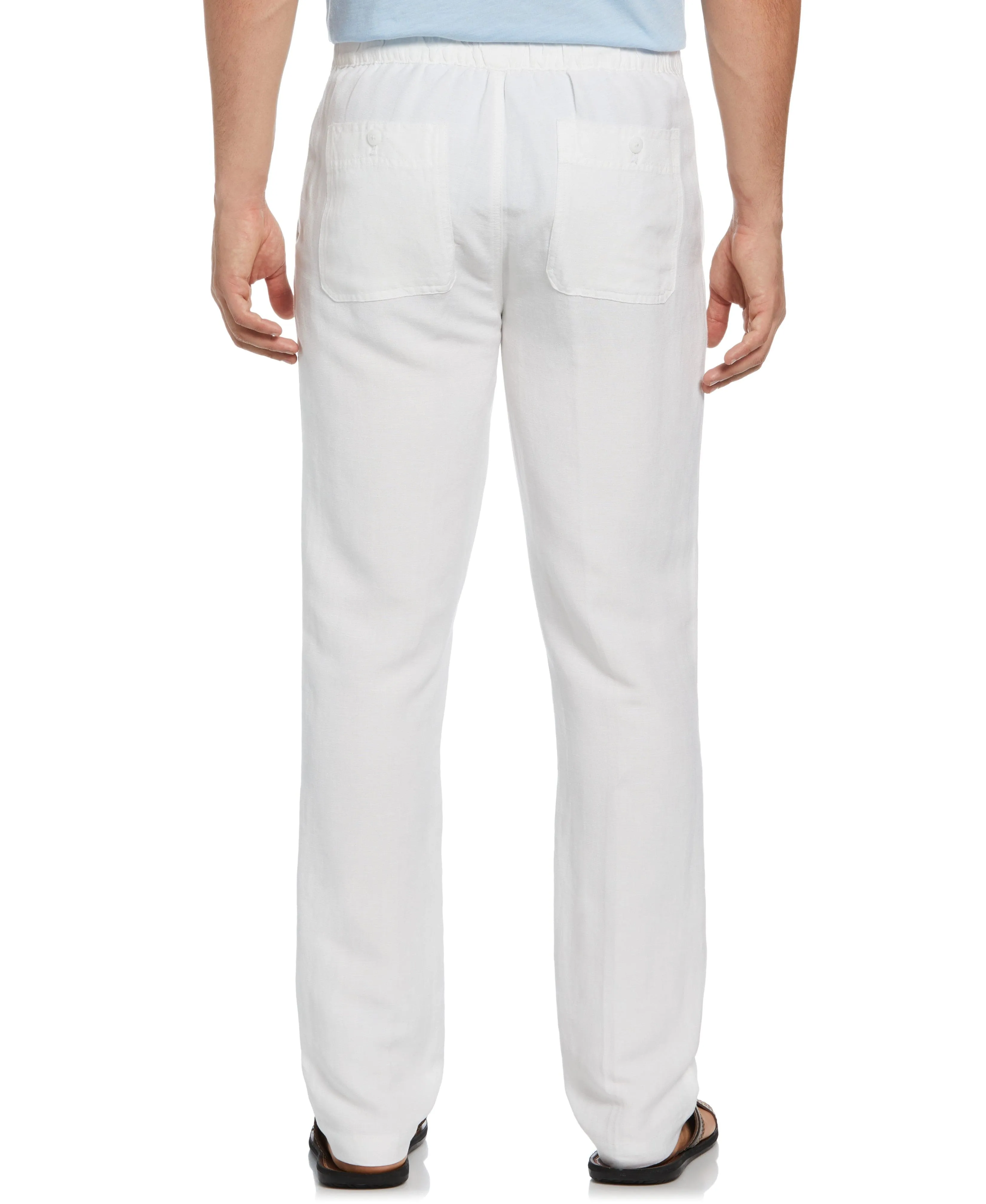 Linen-Blend Core Drawstring Pants