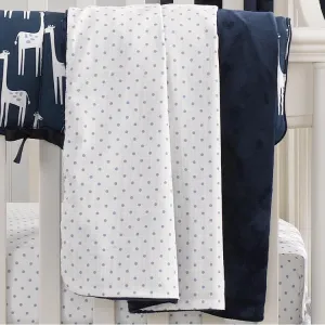 Liz & Roo Minky Receiving Blanket Sky Blue Mini Dots