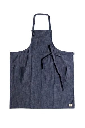 Lyon Bib Apron ⏤ Charcoal Blue