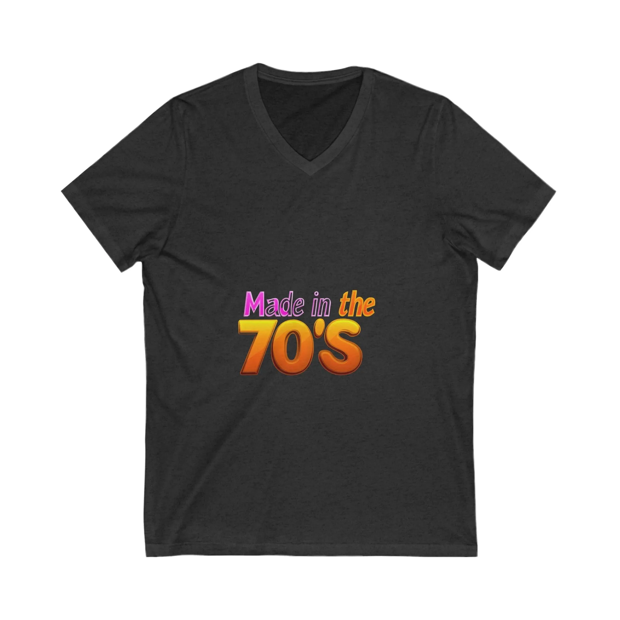 Made in the 70's Retro V-Neck T-Shirt | Vintage Birthday Gift | 70s Gradient Design