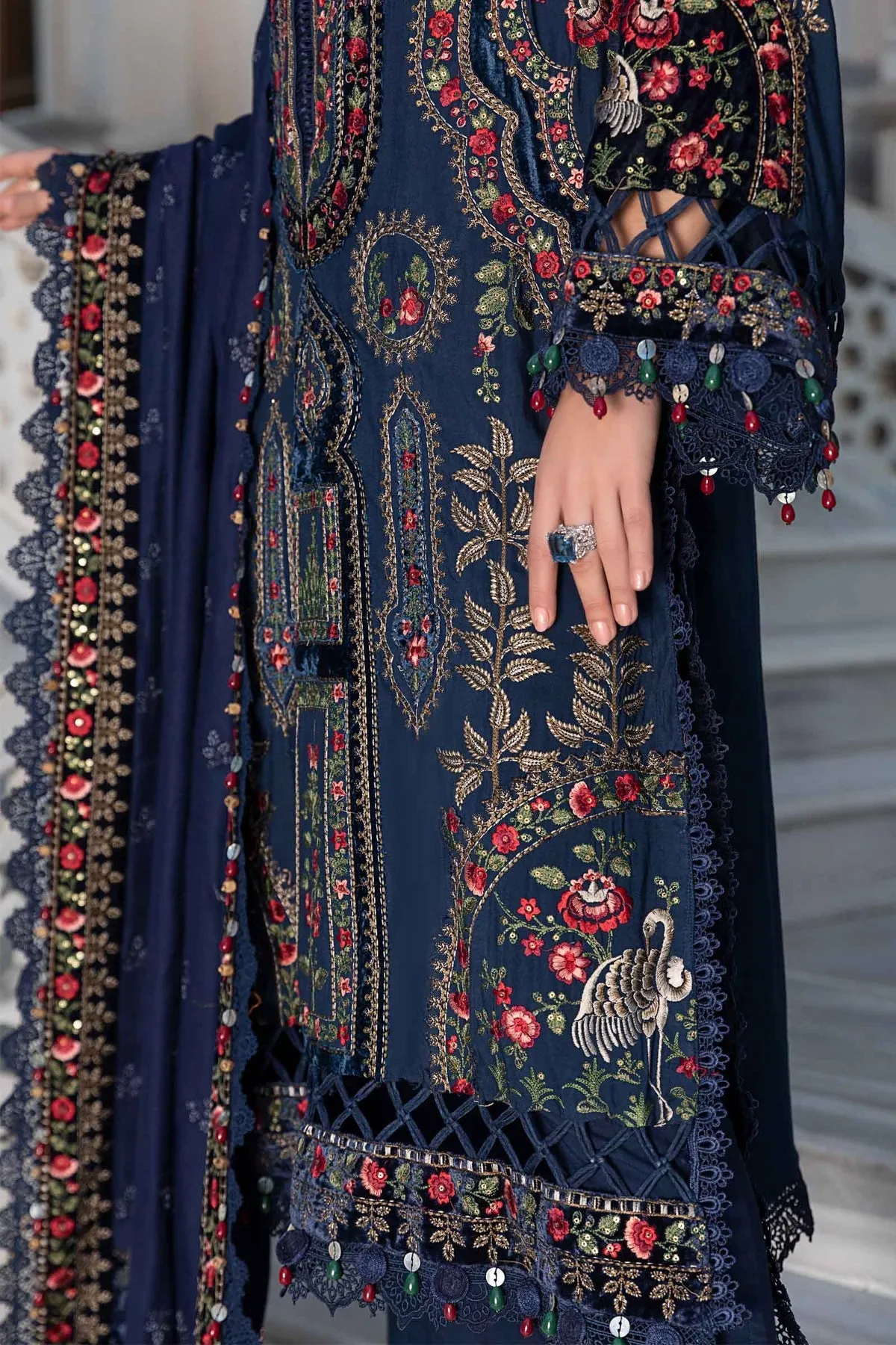 Maria.B | Linen Collection '23 | Navy Blue DL-1109