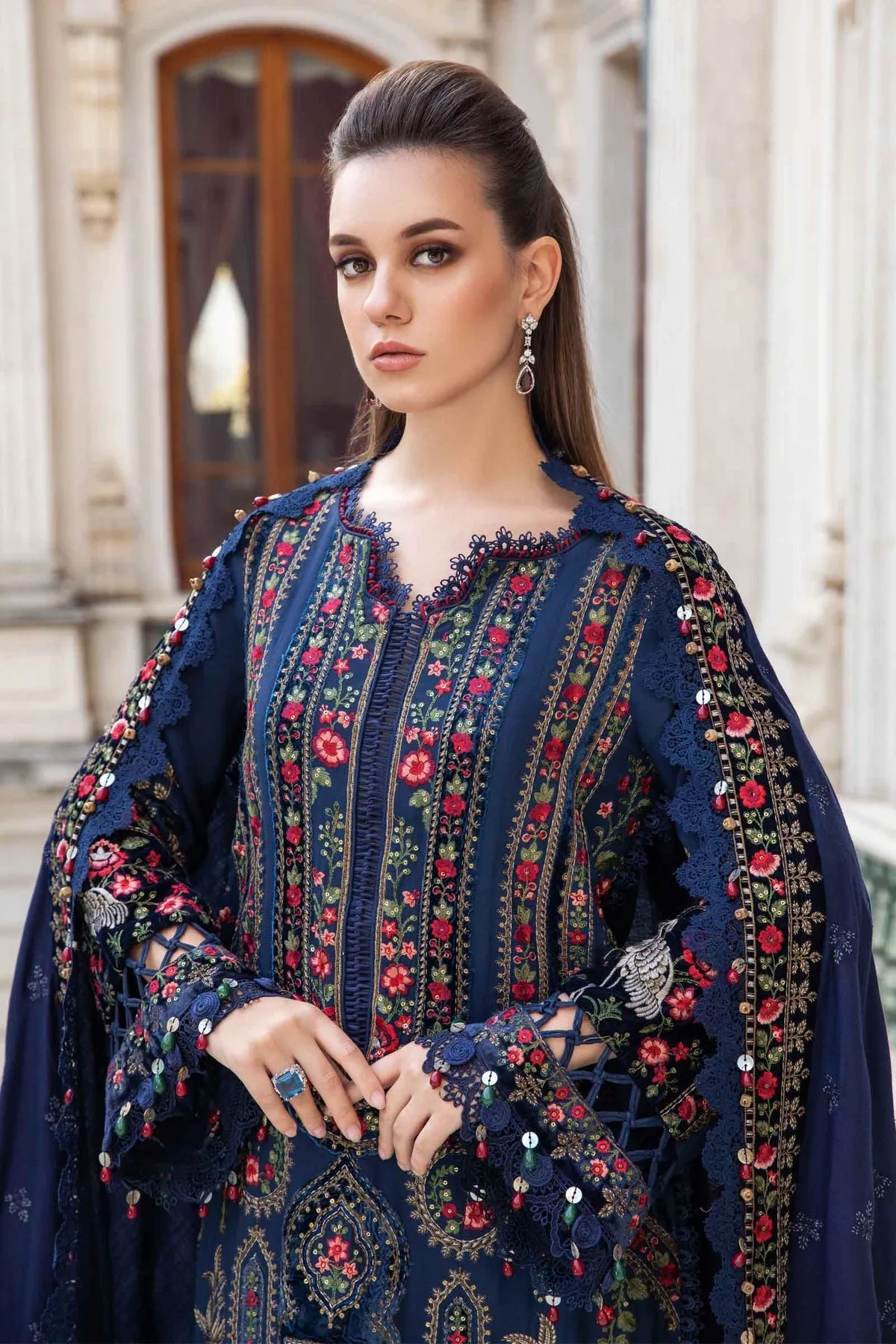 Maria.B | Linen Collection '23 | Navy Blue DL-1109