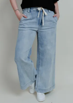 May Tie Front Denim Pants