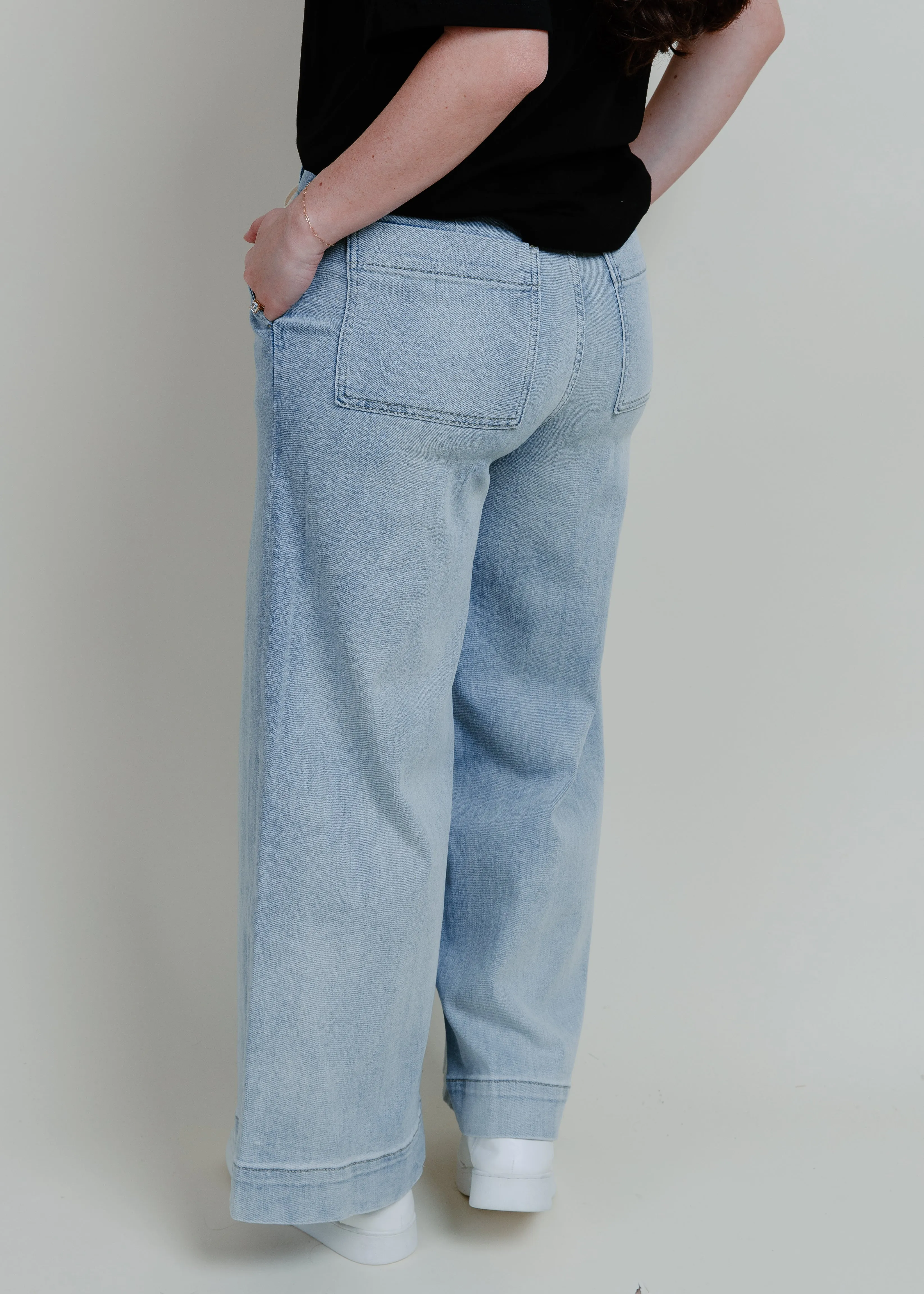 May Tie Front Denim Pants
