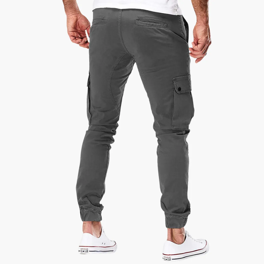 Men's Cargo Joggers - Slim Fit with Drawstring Waist & Pockets