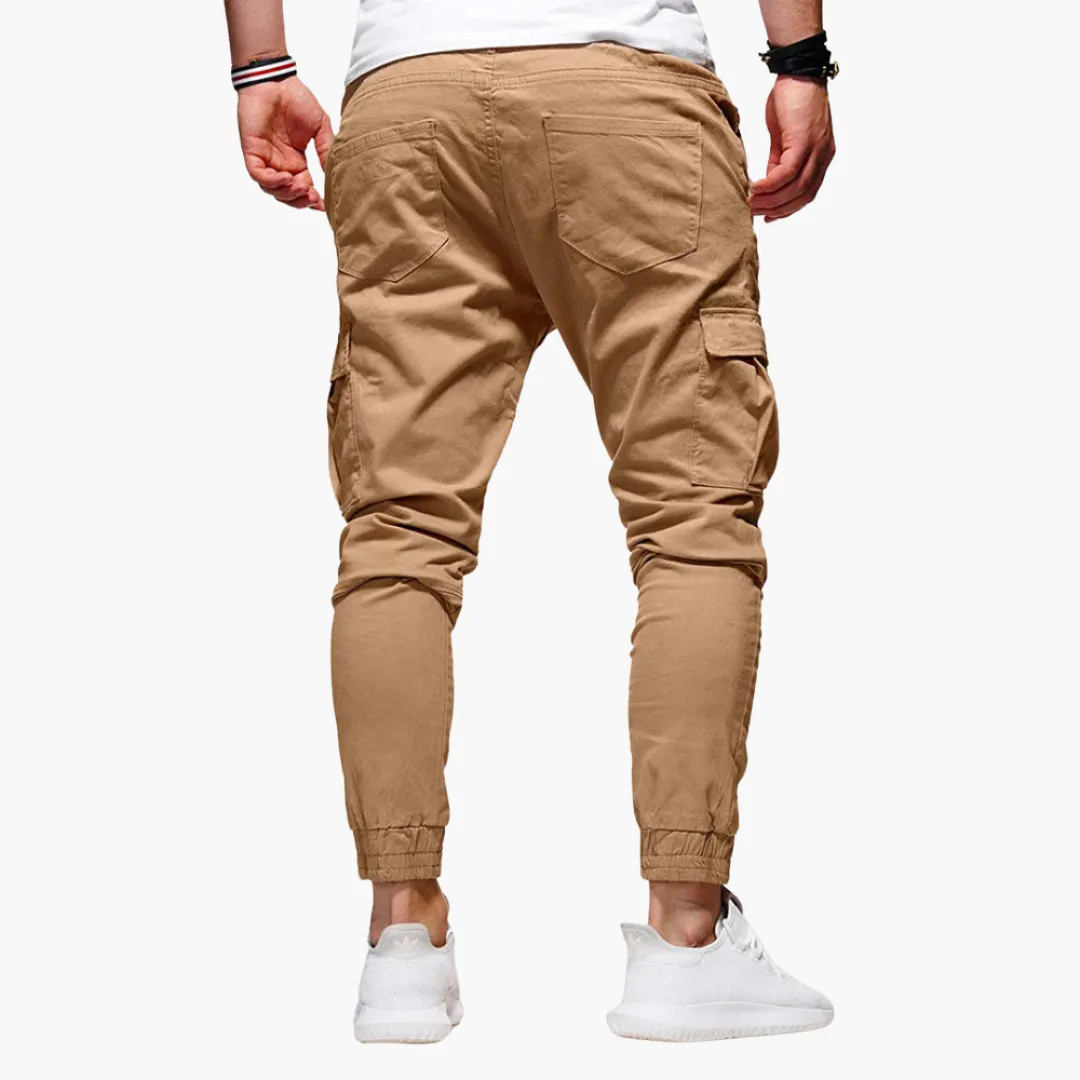 Men's Cargo Joggers - Slim Fit with Drawstring Waist & Pockets