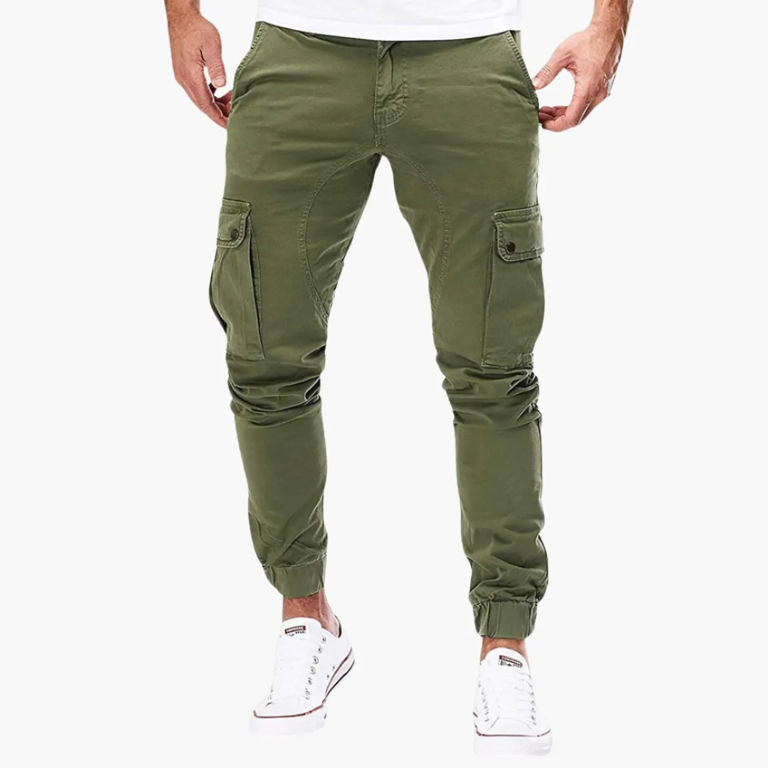Men's Cargo Joggers - Slim Fit with Drawstring Waist & Pockets