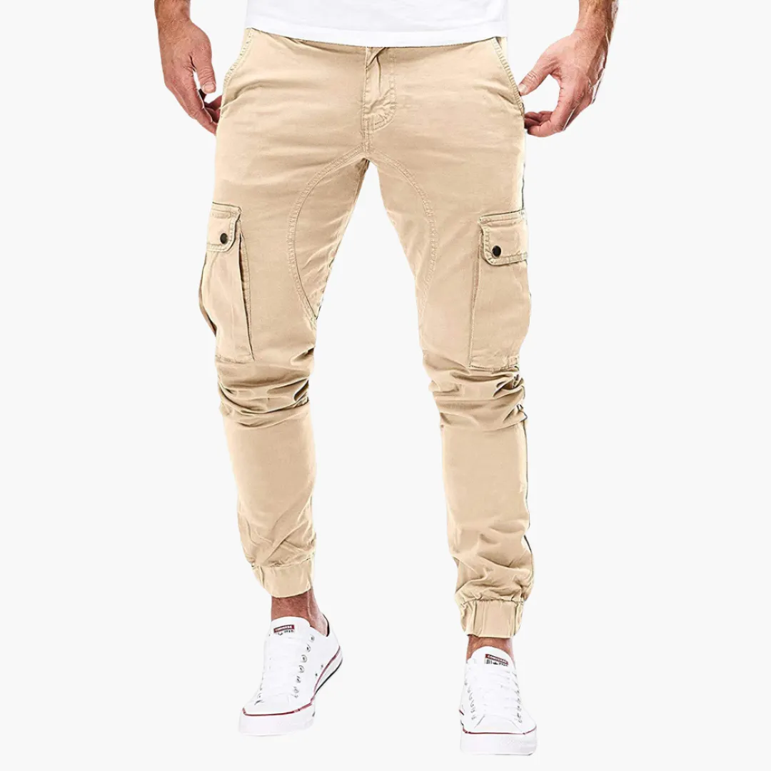 Men's Cargo Joggers - Slim Fit with Drawstring Waist & Pockets