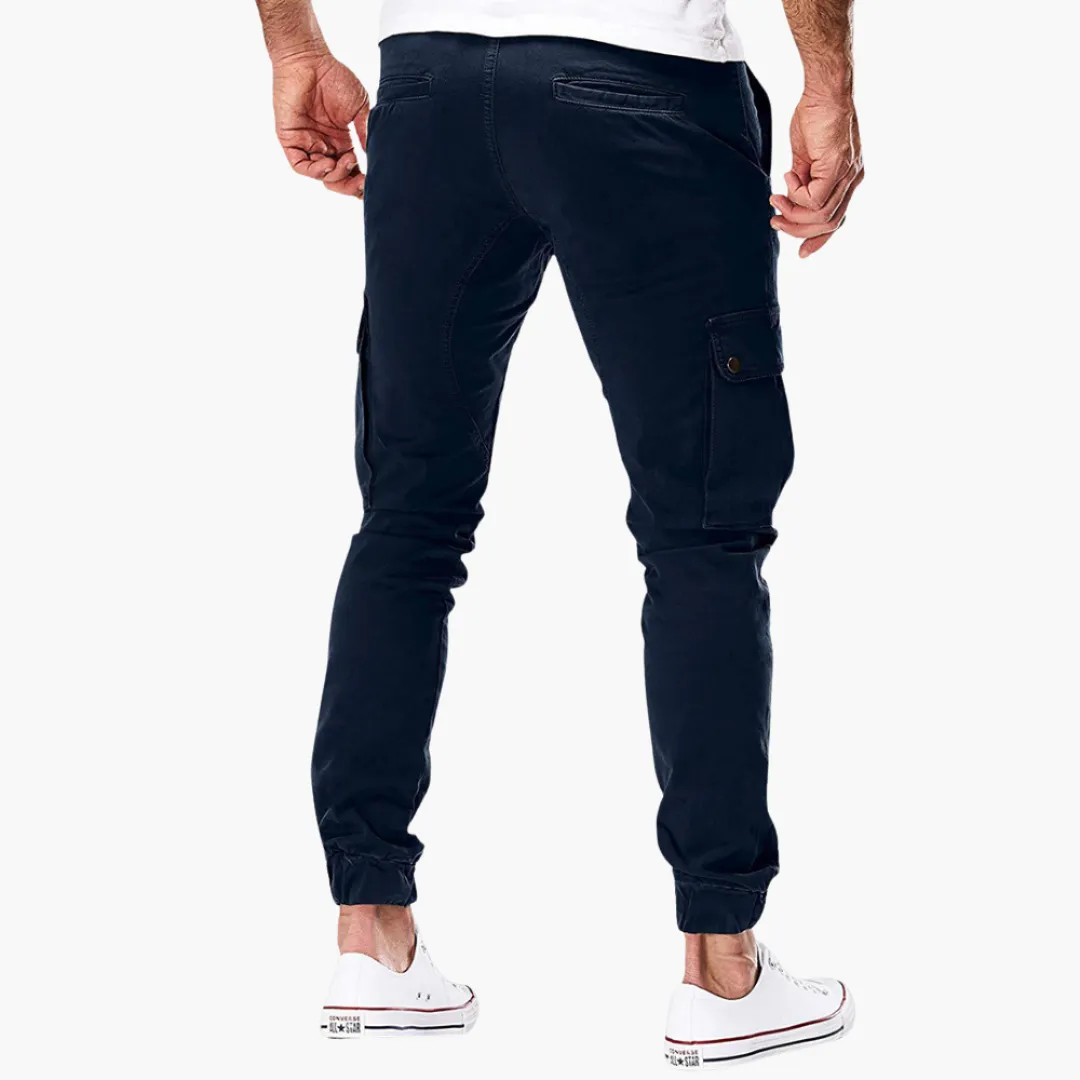 Men's Cargo Joggers - Slim Fit with Drawstring Waist & Pockets