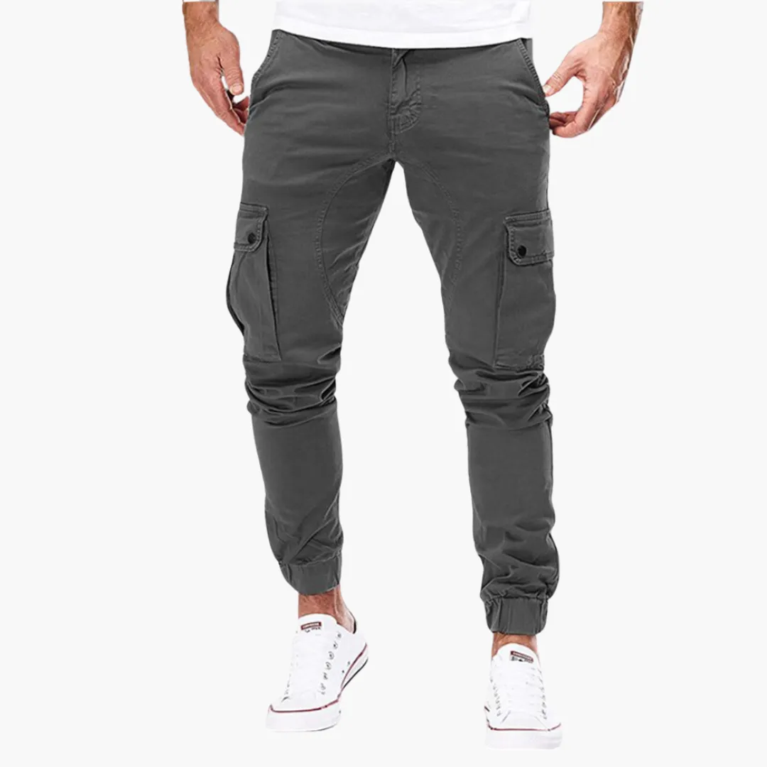 Men's Cargo Joggers - Slim Fit with Drawstring Waist & Pockets