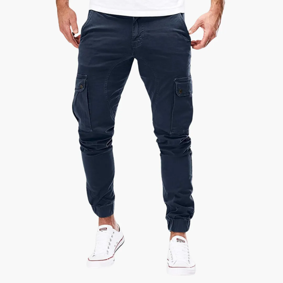 Men's Cargo Joggers - Slim Fit with Drawstring Waist & Pockets