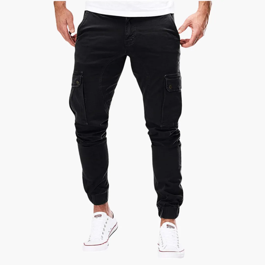 Men's Cargo Joggers - Slim Fit with Drawstring Waist & Pockets