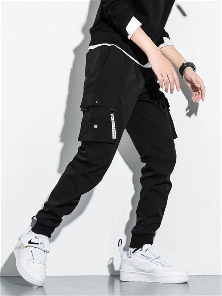 Men's Cool Trendy Multi Pockets Warm Drawstring Cargo Pants