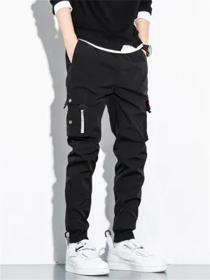 Men's Cool Trendy Multi Pockets Warm Drawstring Cargo Pants