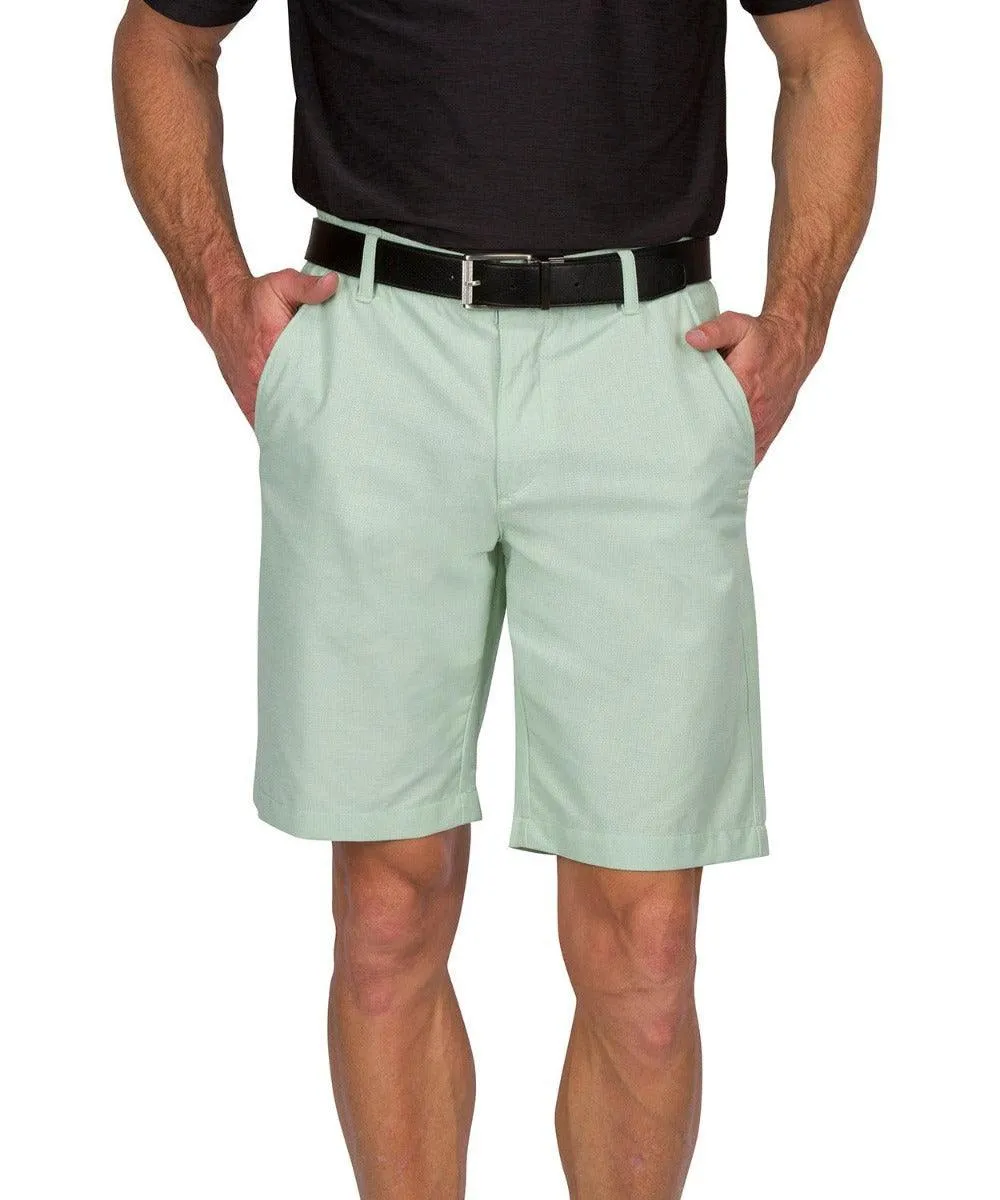 Mens Dry Fit Golf Shorts - Quick Dry Casual Chinos w/Elastic Waist, 10" Inseam