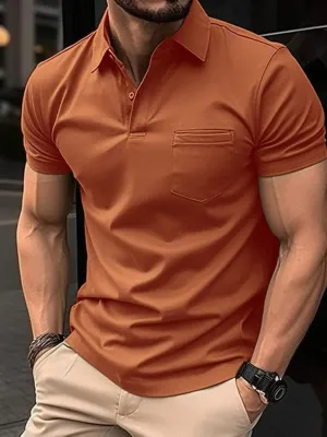 Men's Full Size Collared Neck Short Sleeve Polo Plus Size