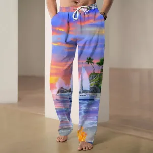 Men's Hawaiian Beach Casual Vacation Pants 2411000956