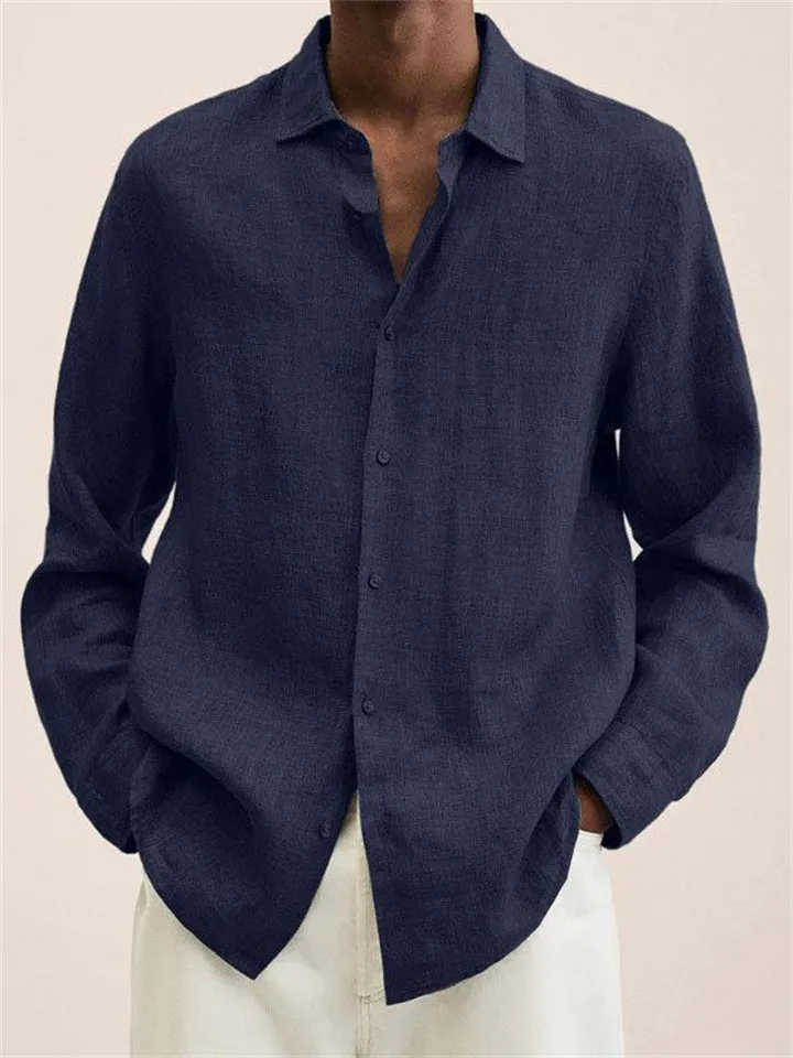 Mens Leisure Button Down Extra Soft Lapel Shirt for Summer