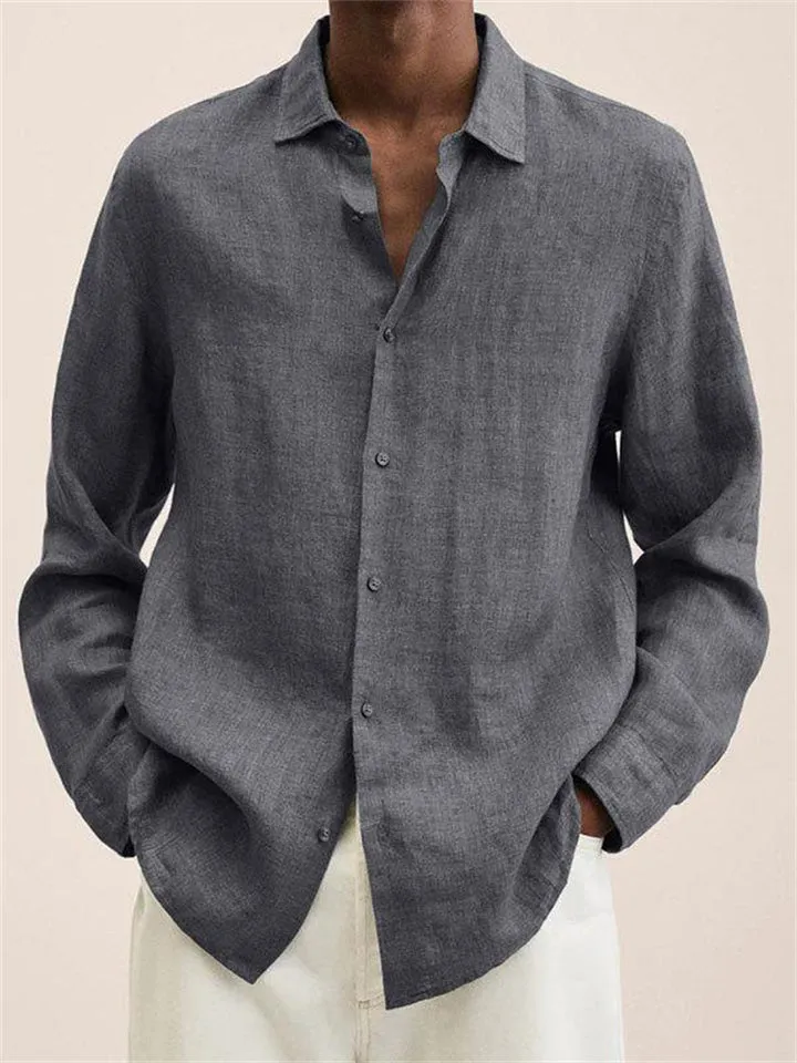 Mens Leisure Button Down Extra Soft Lapel Shirt for Summer
